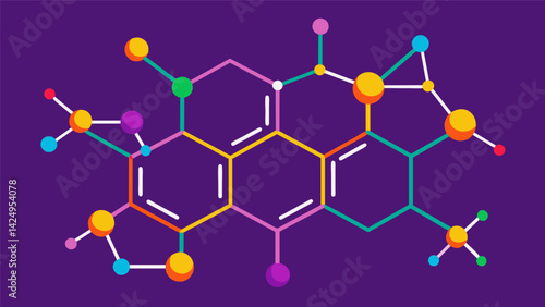 The illustration displays the intricate molecular structure of ketamine highlighting its ability to interact with various neurotransmitter receptors..