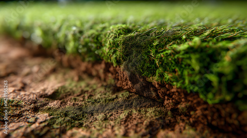 Natural Texture: Moss and Earth in Ground-Level Perspective