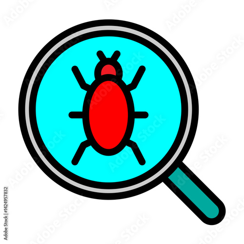 Debug Vector Filled Icon Design