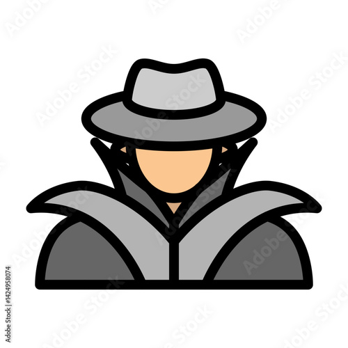 Spy Vector Filled Icon Design