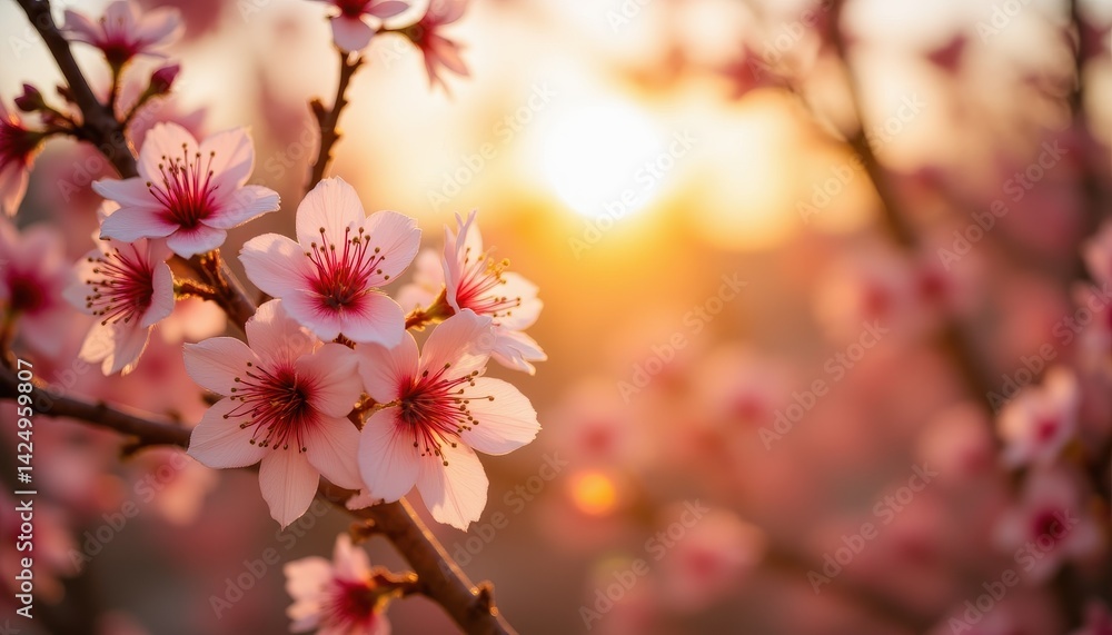 Obraz premium Blossoms in golden light