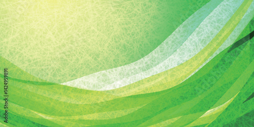 新緑　波　和紙　模様　背景　