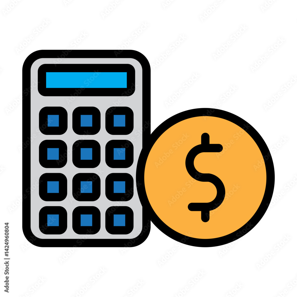 Financial Planning Vector Filled Icon Design Financial Planning Vector Filled Icon Design