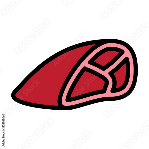 Beef Vector Filled Icon Design