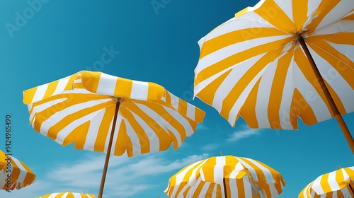 Fototapeta Naklejka Na Ścianę i Meble -  colorful beach umbrellas