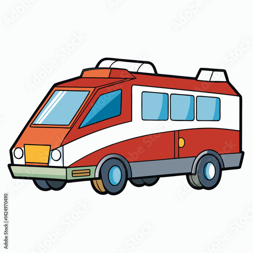 Wallpaper Mural fire truck isolated on white Torontodigital.ca