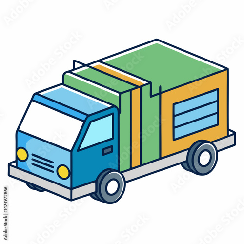 truck, car, van, delivery, transportation, vehicle, transport, cargo, vector, lorry, auto, illustration, cartoon, shipping, freight, trailer, business, trucking, road, moving, traffic, 3d, automobile,