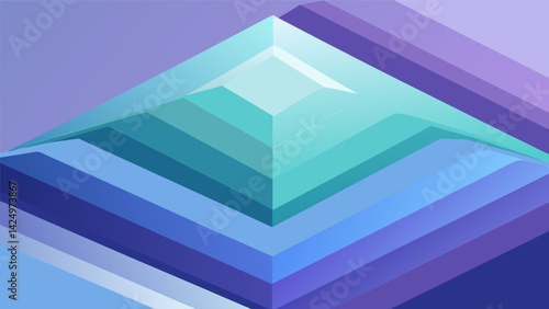 Translucent layers of aquamarine lilac and periwinkle creating a sense of depth and dimension in a representation of the layers of mental and.