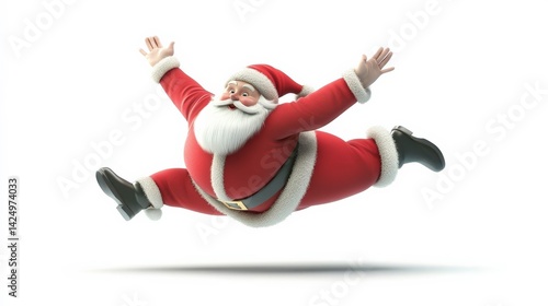 Vibrant Santa Illustration with White Background