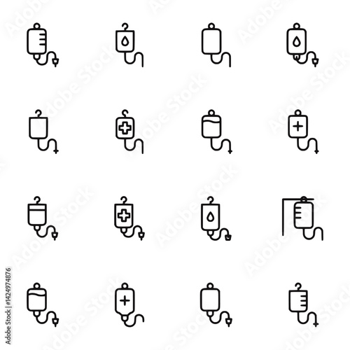 set of icons Infuse vector illustration