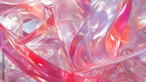 Vibrant slide wallpaper showcasing generative AI algorithms with neon lights, metallic & plastic textures in bright reds, purples, and blues. Futuristic & eye-catching