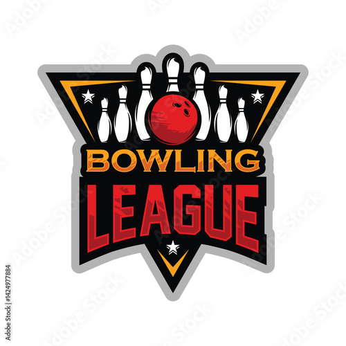 Bowling Sport Center Logo design vector