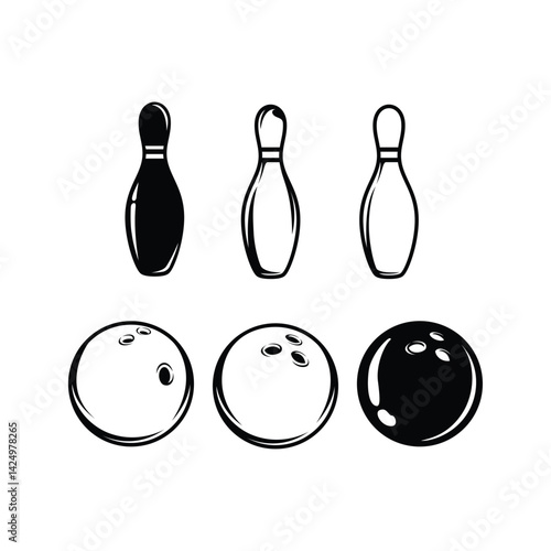 Bowling Tournament Sport logo design vector