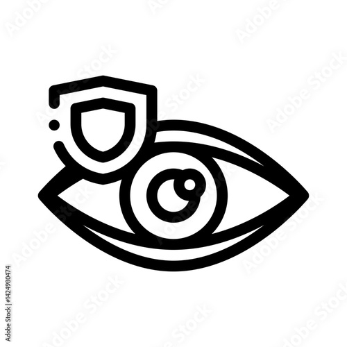 eye protection line icon