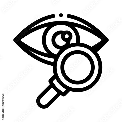 eye examination line icon