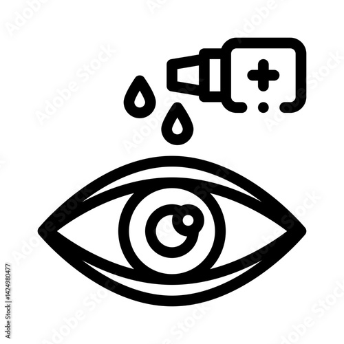 eye drops line icon