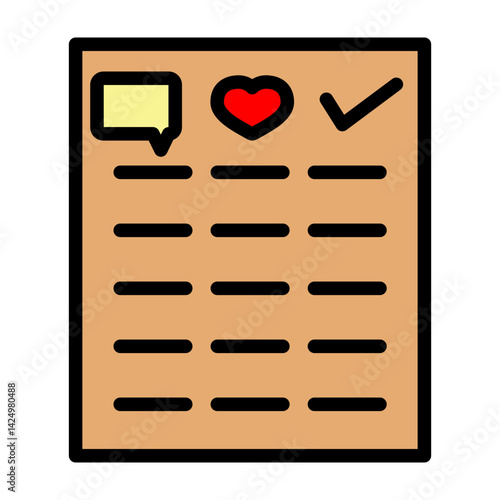 Opinion Column Vector Filled Icon Design