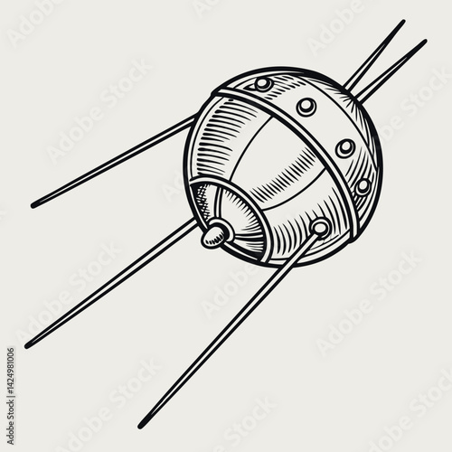 Sputnik Launch T-Shirt: Retro Space Exploration Design.