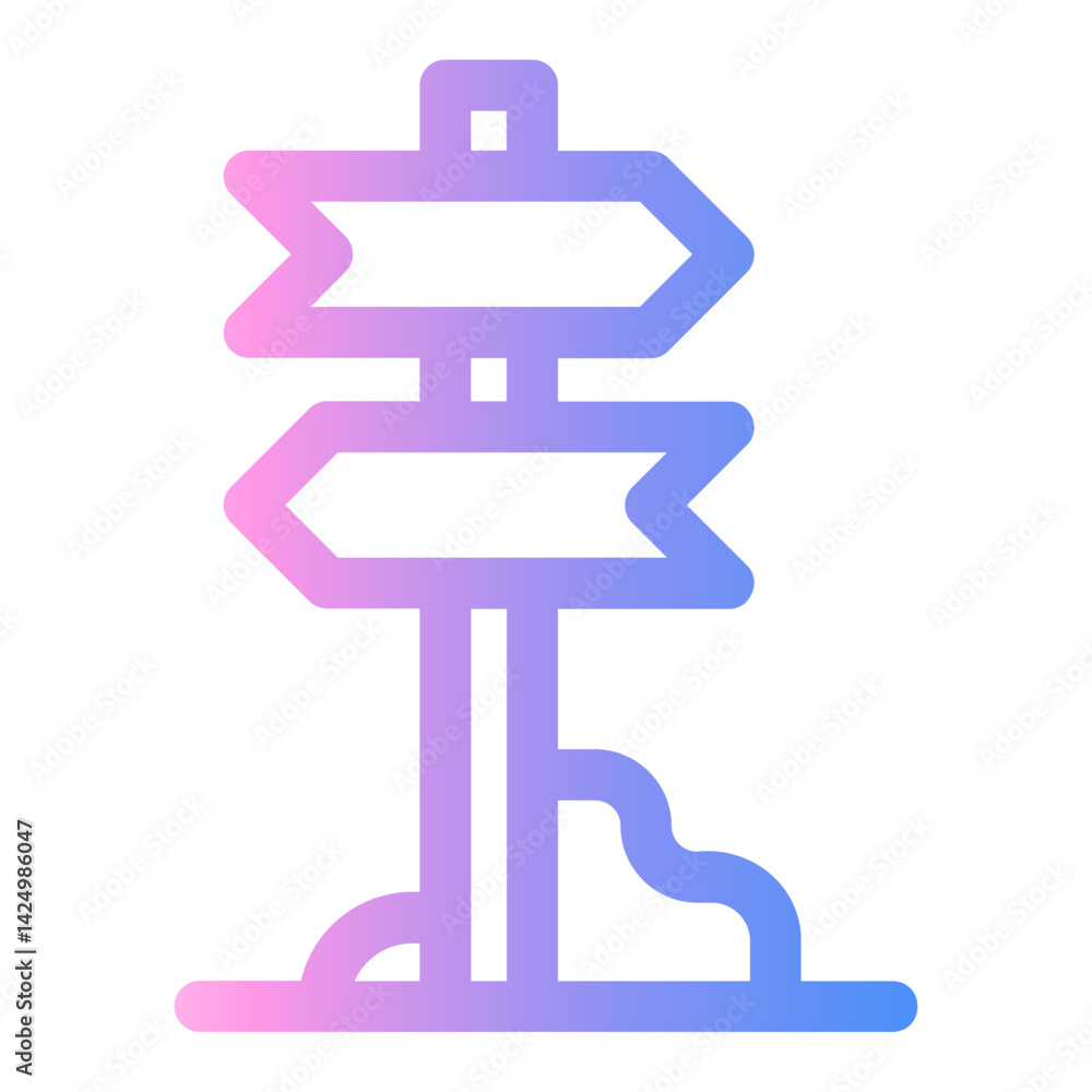 beach Line Gradient Icon