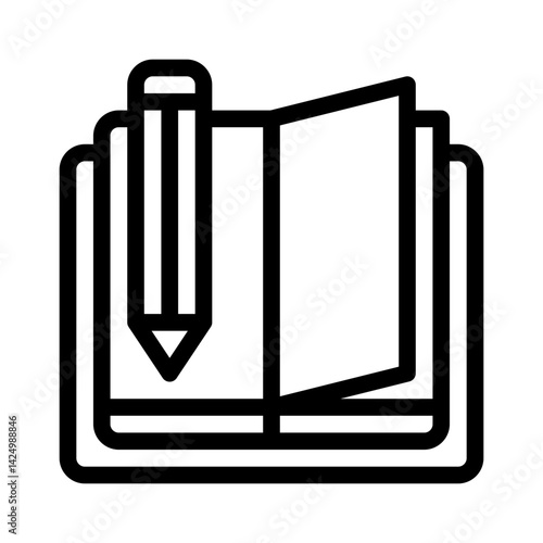 notebook line icon