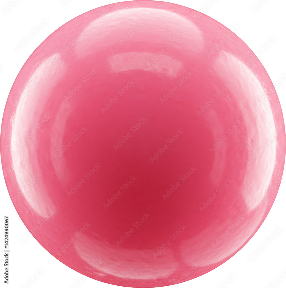Shiny pink sphere with subtle surface texture