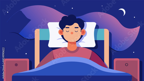 A person lays in bed their body relaxed and at ease as they experience a breakthrough in managing their insomnia and finally get a restful nights.