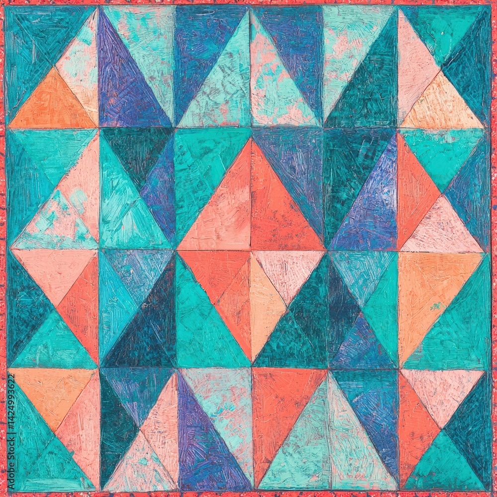 Vibrant geometric quilt pattern Vibrant geometric quilt pattern