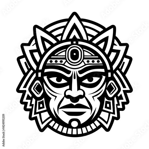 A solid style icon of hopi mask symbol