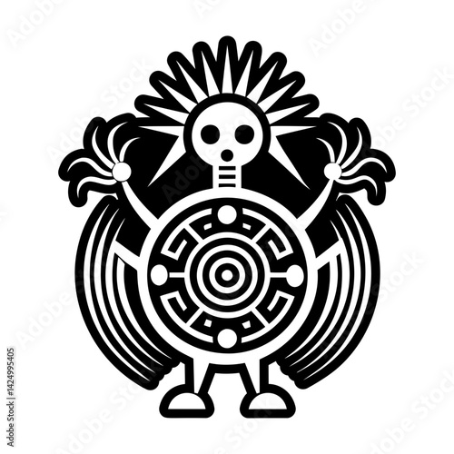 A solid style icon of hopi art symbol