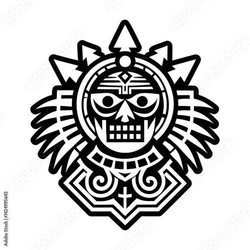 A filled style icon of hopi god tattoo