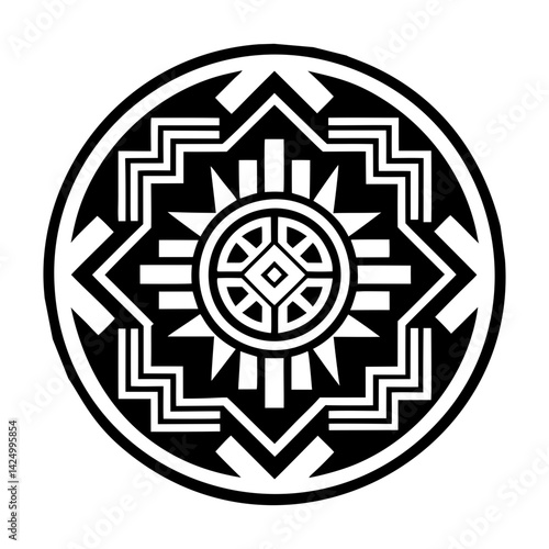 A glyph style icon of hopi charm tattoo
