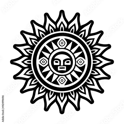 A solid style icon of hopi deity symbol