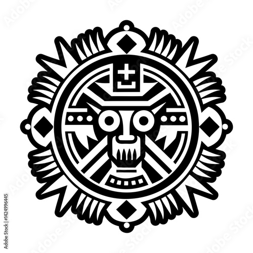 A glyph style icon of traditional hopi symbol