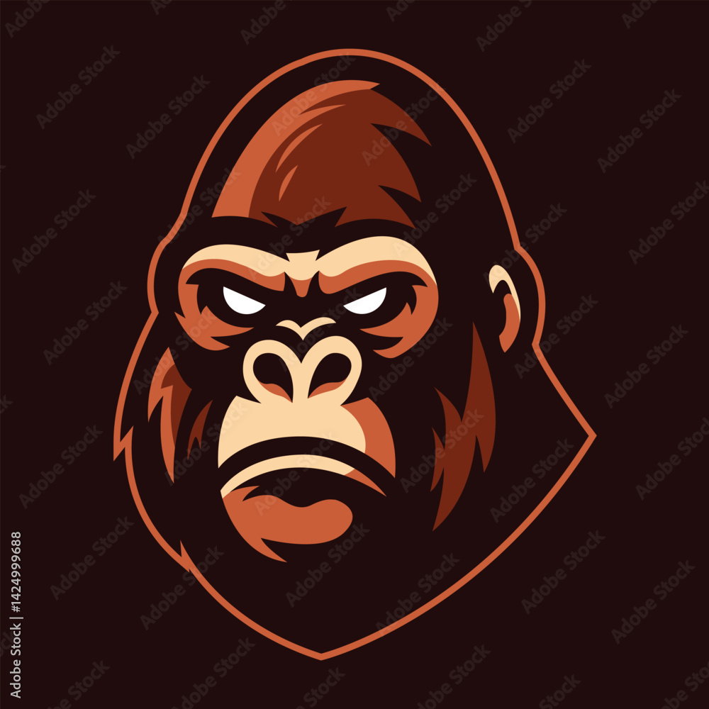Gorilla Head Mascot Vector Logo Gorilla Head Mascot Vector Logo