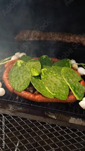 meat on the grill