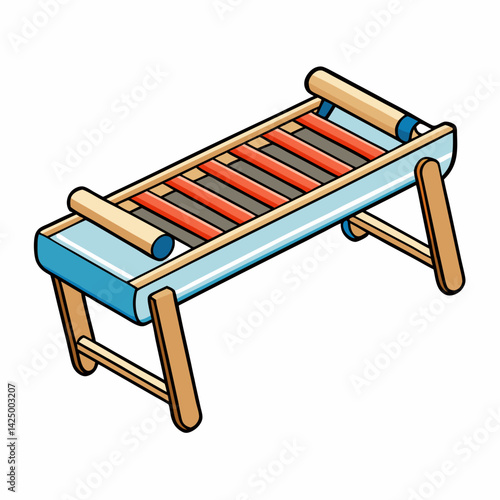 vector illustration of a wooden chair
