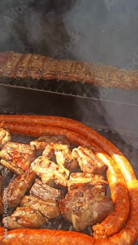 meat on the grill