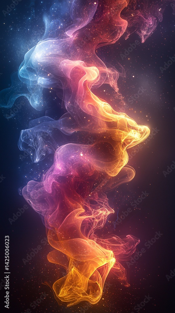 Colorful halos flow like smoke Colorful halos flow like smoke