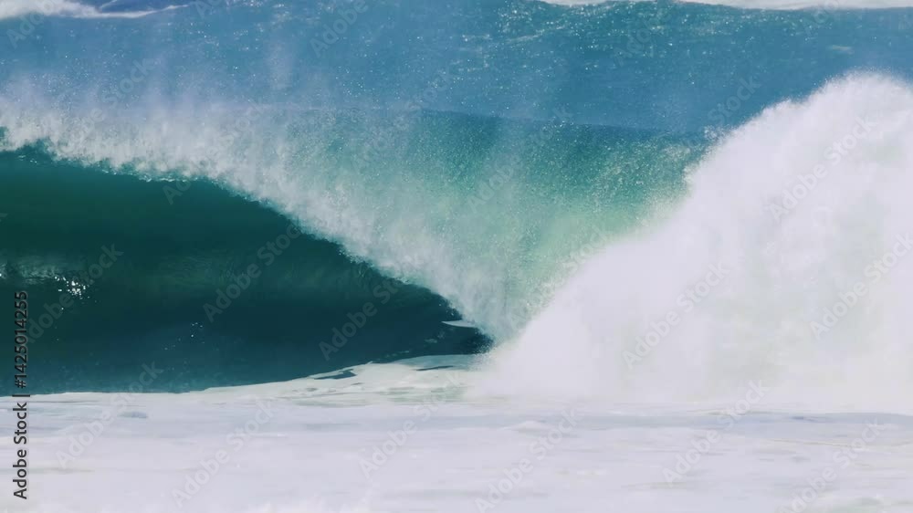 Surfer Navigates Intense Barrel Wave Surfer Navigates Intense Barrel Wave