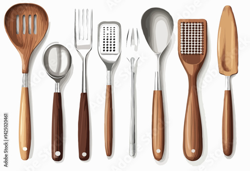 set of kitchen utensils