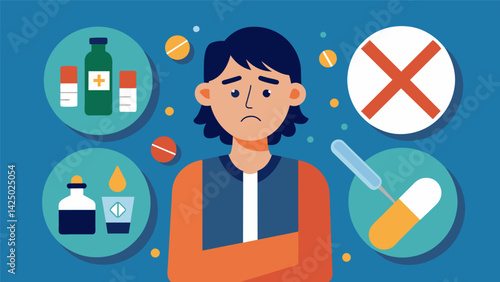 A person with a cooccurring substance abuse disorder being turned away from ketamine treatment due to potential risks..