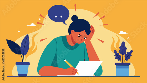 A student taking an exam the anxiety amplifier looming over their shoulder and making the tiniest mistakes feel like insurmountable failures..