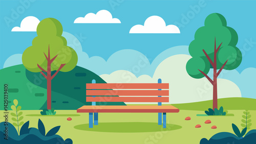A bench tucked away in a quiet corner of the park offering a peaceful spot to sit and meditate surrounded by the sights and sounds of nature..