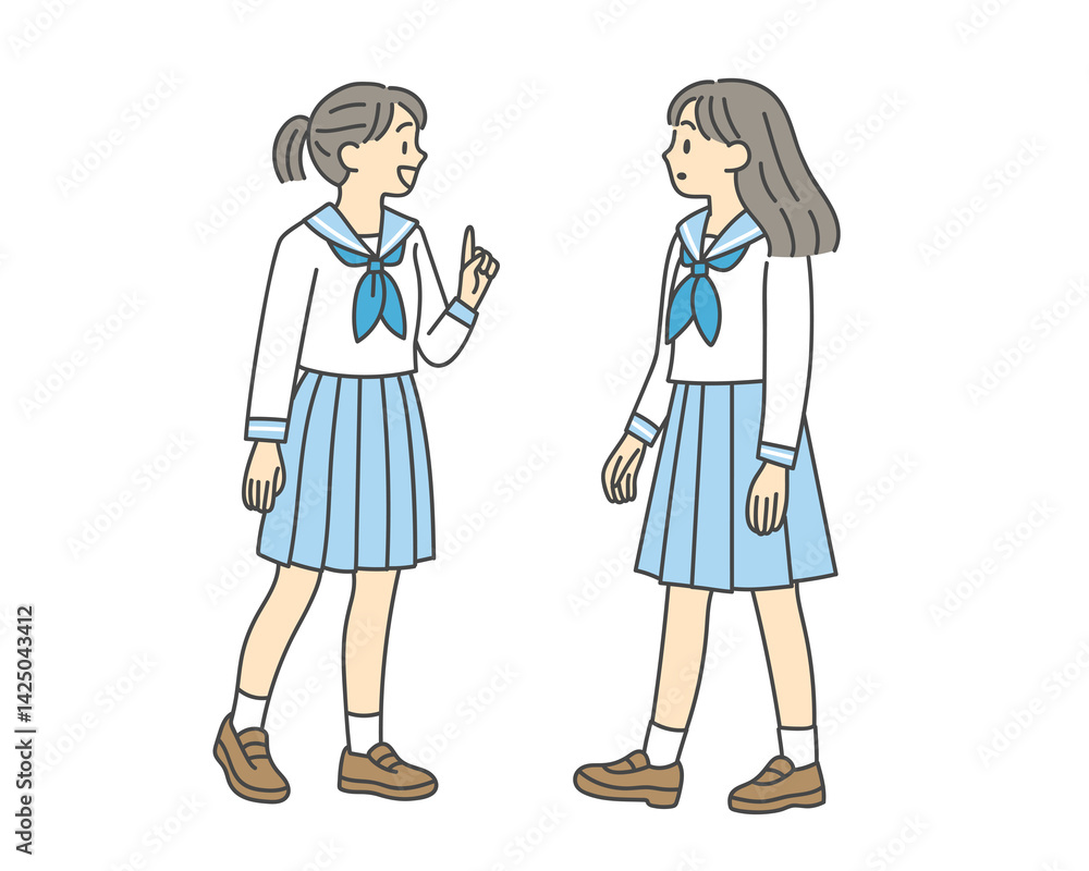 制服女子の会話シーン 制服女子の会話シーン