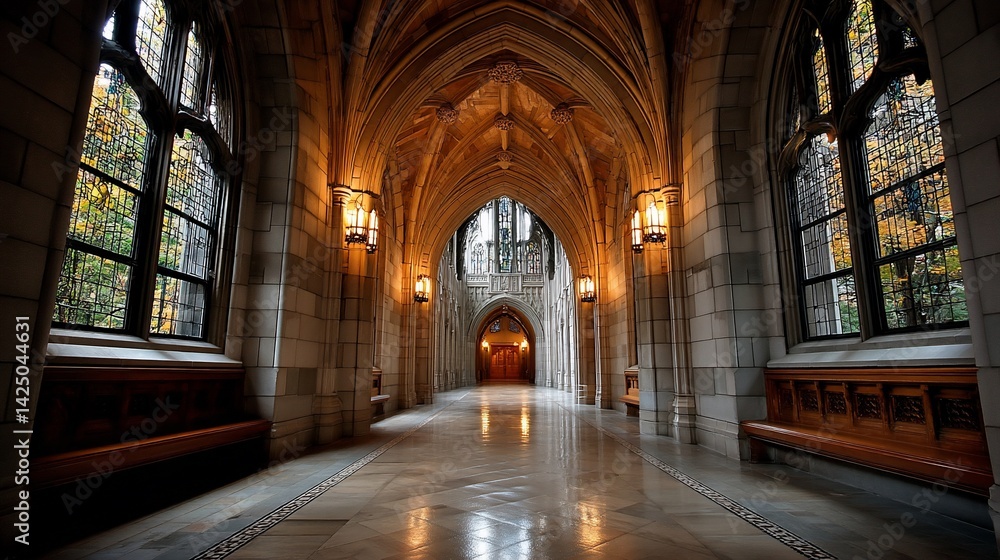 Fototapeta premium Gothic Hallway