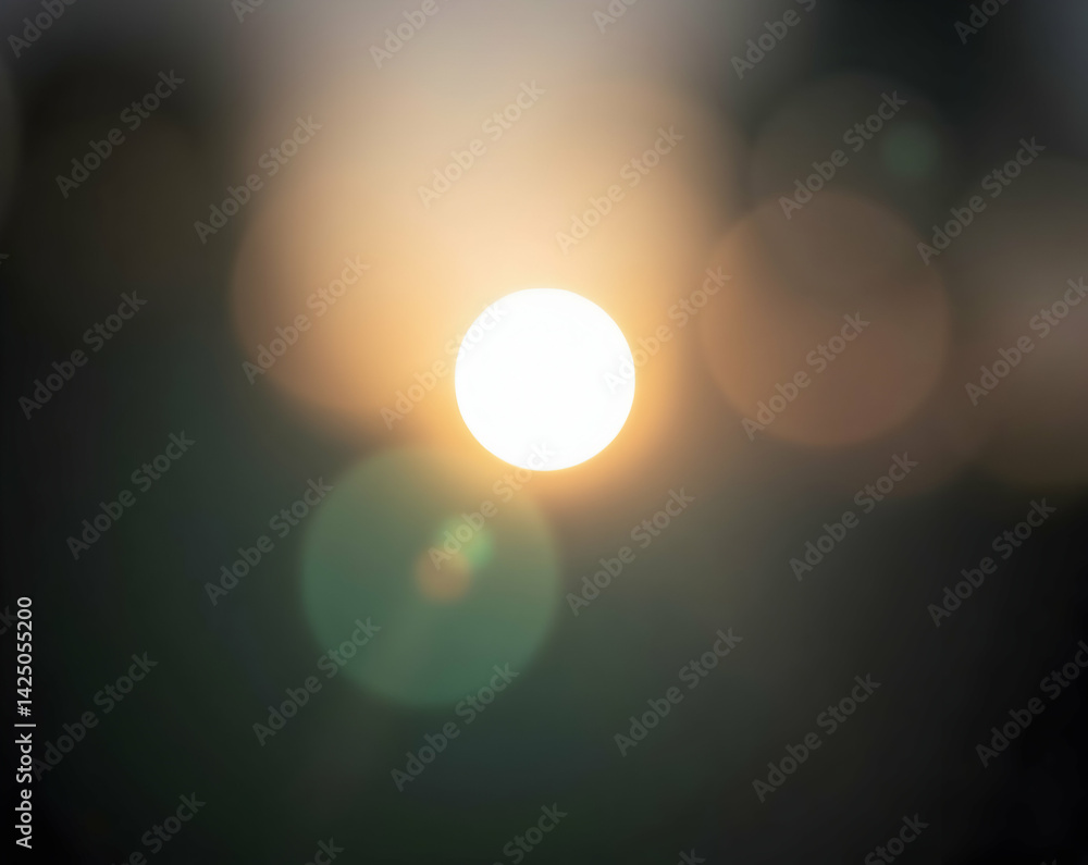 Abstract lens flare with soft gradients creating a mesmerizing bokeh effect, suitable for various creative projects and adding visual appeal to designs