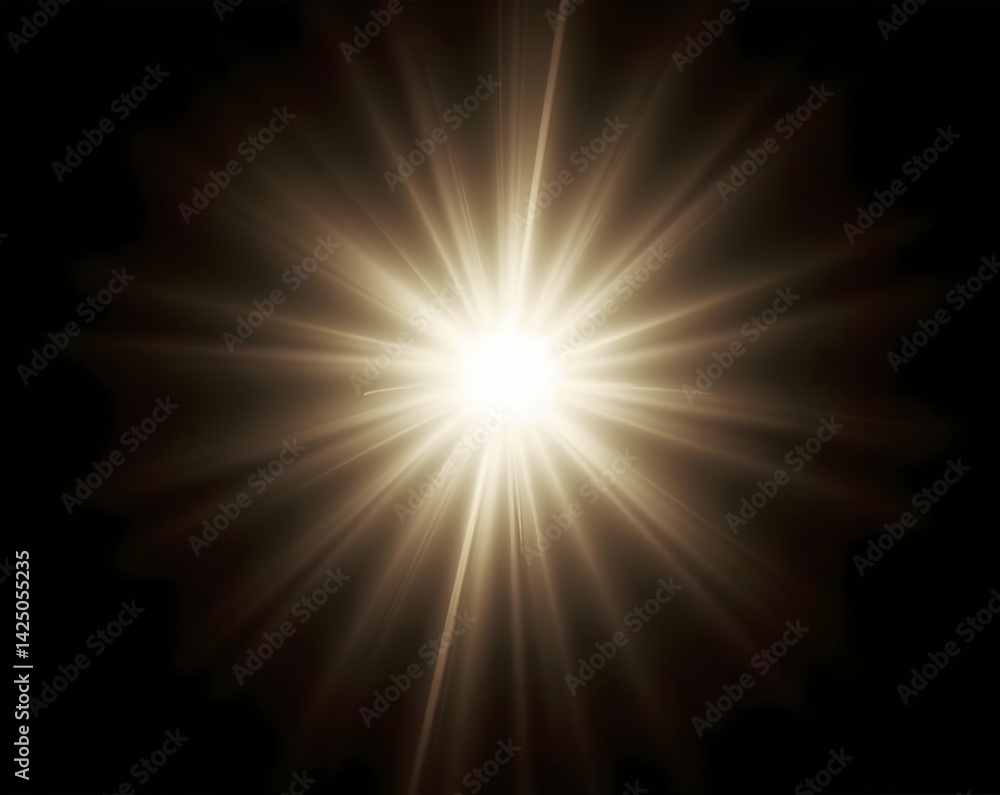 Obraz premium Abstract Light Burst with Dramatic Lighting, Radiating Energy, and Ample Negative Space for Creative Designs and Inspirational Backgrounds that Capture Attention