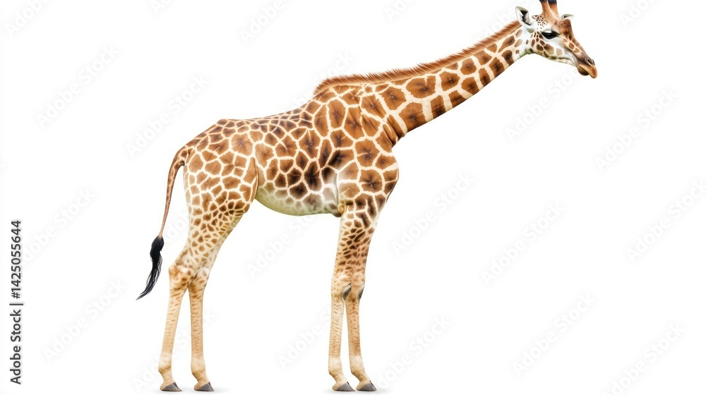 Naklejka premium Giraffe profile