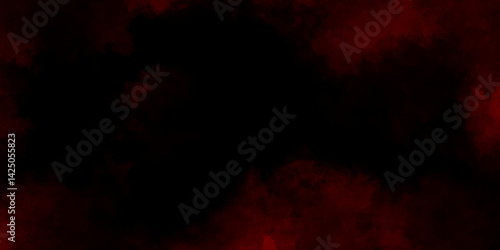 Dark red powder explosion cloud on black background. Abstract red and black grunge texture smoke. smoke fog misty texture overlay on dark black. paranormal red mystic smoke, clouds for movie.