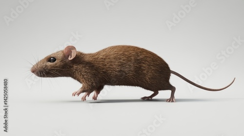 Brown rodent in profile view
